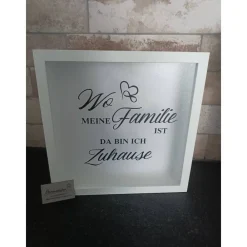 Sale Leuchtrahmen "Wo meine Familie ist da bin ich Zuhause" Geschenke