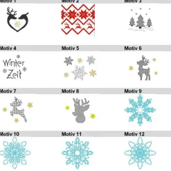 Discount Lichtbeutel mit Winter-Motiven, verschiedene Designs, Tischdekoration, Dekoration, Lichtsack, Winterzeit, Mandala Kerzen & Beleuchtung