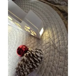 Lichterhaus aus Raysin – Handgemachtes LED-Häuschen als moderne Winterdeko Kerzen & Beleuchtung