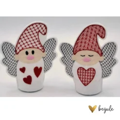 Kerzen & Beleuchtung|beijule Lichterwichtel Päärchen (2 Stück) - Stickfarbe individualisierbar