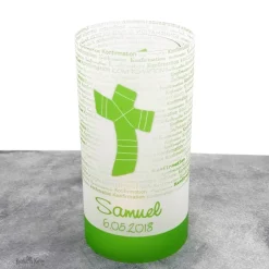 Best Lichthülle Konfirmation, Firmung oder Kommunion - Kreuz Dekoration