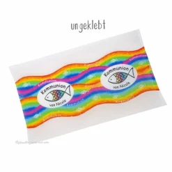 Dekoration|Reizvolle Karten und mehr Lichthülle zur Kommunion Regenbogen Fisch