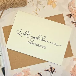 Sale Lieblingshebamme Danke Karte – Hochwertige Geschenkkarte mit Umschlag – Minimalistische Dankeskarte für Hebammen Glückwunschkarten