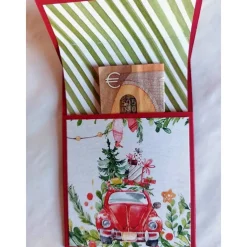 Outlet Liftkarte, Geldgeschenkverpackung, Geldscheinverpackung, Gutscheinverpackung für Weihnachten Geldgeschenke