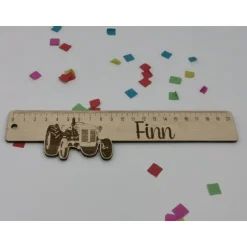 Discount Lineal aus Holz /Schulanfang/ Personalisiert mit Trecker Motiv, Traktor, für Kinder zur Einschulung 20cm Kinder Einschulung
