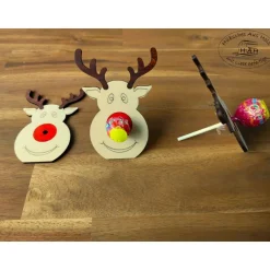 Lolli-Halter „Rentier“ / Lutscher-Halter Weihnachtsgeschenke