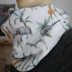 Accessoires|Marja's bunte Maschen Loopschal / Loop / Schal /  Safari -  Style " Wild and Free " / Musselin Double Gauze glatt