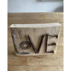 Geschenke|Schlüter Home Design Love kleines Holzschild mit Botschaft, Upcycling, Spruchschild, kleines Geschenk