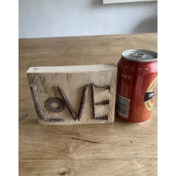Geschenke|Schlüter Home Design Love kleines Holzschild mit Botschaft, Upcycling, Spruchschild, kleines Geschenk