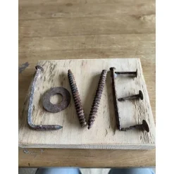 Geschenke|Schlüter Home Design Love kleines Holzschild mit Botschaft, Upcycling, Spruchschild, kleines Geschenk