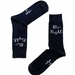 Lustige Hochzeitssocken für den Bräutigam – „Mr. Right“ – originelles Geschenk gegen kalte Füße Bräutigam