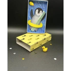 Best Lustige Pinguin Geschenkverpackung für Urlaub, Schwimmbad oder Therme Gutschein Geschenkverpackungen