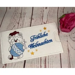 Sale Lustiges Geschenk Schokihülle Schokoladenhülle/ Schokitasche/ Schokiverpackung Handarbeit Weihnachten gestickt Geschenke