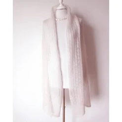 New Luxus Stola für die Hochzeit aus Mohair und Seide in hellem Puderrosa, gestrickter Brautschal blush nude Brautstolen & -Boleros