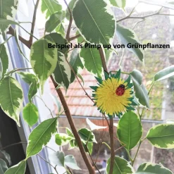 Löwenzahn mit Marienkäfer – Tischdeko, Serviettenhalter & Glücksbringer aus Moosgummi Tischdekoration