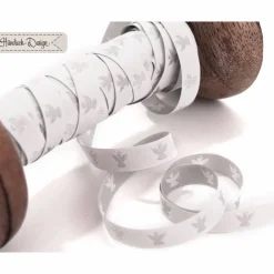 Online 1m (1EUR/m) Webband Christkind weiß/silber 9mm Deko- & Webbänder