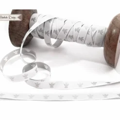 Online 1m (1EUR/m) Webband Christkind weiß/silber 9mm Deko- & Webbänder