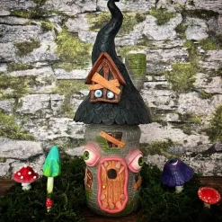 Best Magisch, verrücktes Monsterhaus, leuchtet mit LED-Teelicht im dunklen Deko Halloween