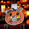 Discount Magnetisches Lesezeichen „Baby-Fledermaus im Kürbis“ – Halloween Lesezeichen Monster & Gespenster