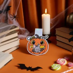 Discount Magnetisches Lesezeichen „Baby-Fledermaus im Kürbis“ – Halloween Lesezeichen Monster & Gespenster