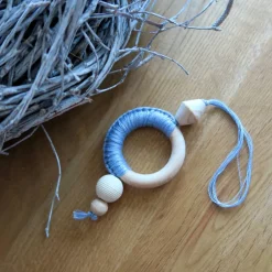 Baumschmuck|GoldKindBerlin Makramee Weihnachtsschmuck - Weihnachtsbaum Anhänger (blau)
