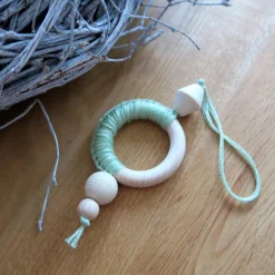 Baumschmuck|GoldKindBerlin Makramee Weihnachtsschmuck - Weihnachtsbaum Anhänger (grün)
