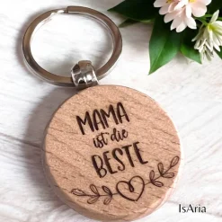Hot Mama ist die Beste - Holz Schlüsselanhänger/personalisiert/Muttertag Accessoires