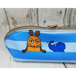 Best Mappe/Kosmetiktasche Sendung mit der Maus blau in 3 Größen – Federmäppchen & Stiftetasche aus Kinder Federmäppchen