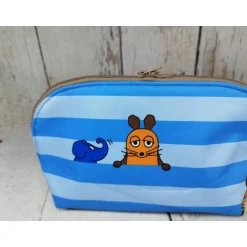 Best Mappe/Kosmetiktasche Sendung mit der Maus blau in 3 Größen – Federmäppchen & Stiftetasche aus Kinder Federmäppchen