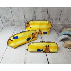 Best Mappe/Kosmetiktasche Sendung mit der Maus gelb in 3 Größen – Federmäppchen & Stiftetasche aus Kinder Federmäppchen