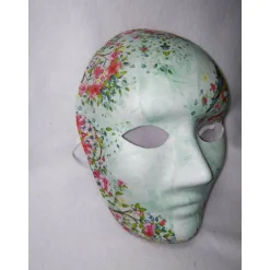 Masken|DittesDIESundDAS Maske, Frühling, handbemalt, Serviettentechnik, Pappmache