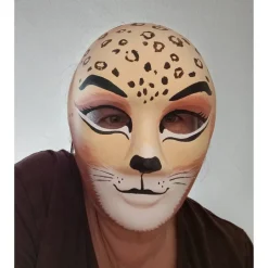 Masken|DittesDIESundDAS Maske, Gepard, Leopard, handbemalt, Tiermaske, Pappmache