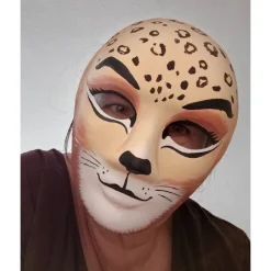 Masken|DittesDIESundDAS Maske, Gepard, Leopard, handbemalt, Tiermaske, Pappmache