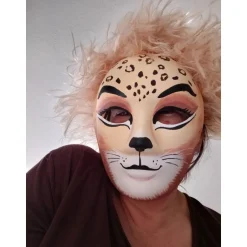 Masken|DittesDIESundDAS Maske, Gepard, Leopard, handbemalt, Tiermaske, Pappmache