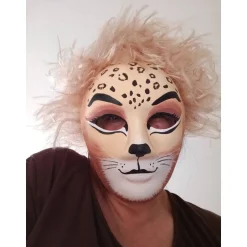 Masken|DittesDIESundDAS Maske, Gepard, Leopard, handbemalt, Tiermaske, Pappmache