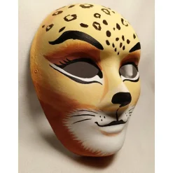 Masken|DittesDIESundDAS Maske, Gepard, Leopard, handbemalt, Tiermaske, Pappmache