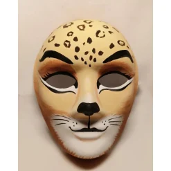 Masken|DittesDIESundDAS Maske, Gepard, Leopard, handbemalt, Tiermaske, Pappmache