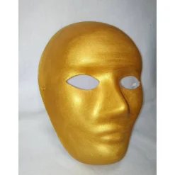 Discount Maske, Sonnenkönig, gold, handbemalt, Pappmache Masken