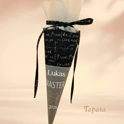 Best Master, Abschlusstüte, Glückwunschtüte - Mathe schwarz personalisierbar mit Namen Geschenke