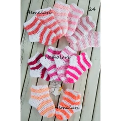 Online Mädchen Adventskalender Söckchen * gehäkelt * 24 Socken * verschiedene Farben * Weihnachtskalender Adventskalender