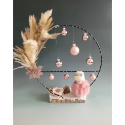Outlet Mädchen in rose mit Metallring, Sofortkauf, Geschenk, Weihnachten,Deko,Sofortkauf,UNIKAT Kerzen & Beleuchtung