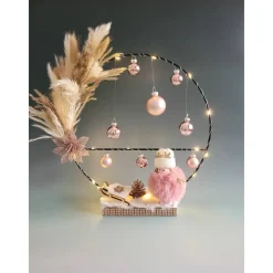 Outlet Mädchen in rose mit Metallring, Sofortkauf, Geschenk, Weihnachten,Deko,Sofortkauf,UNIKAT Kerzen & Beleuchtung