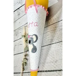 Discount Mädchen Schultüte Koala Coco aus Stoff/Musselinstoff 70 cm Kinder Schultüten