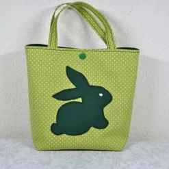 -Mädchentasche mit Hasen-Motiv, Kindergartentasche, Einkaufstasche,Kinderhandtasche Osterkörbchen