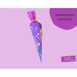 Schultüten|Always Amazing GbR Meerjungfrau Schultüte Bastelset | Zuckertüte zur Einschulung | Schultüte aus Papier basteln | Schultüte Meerjungfrau