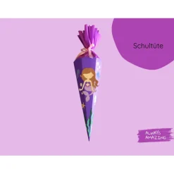 Schultüten|Always Amazing GbR Meerjungfrau Schultüte Bastelset | Zuckertüte zur Einschulung | Schultüte aus Papier basteln | Schultüte Meerjungfrau