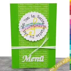 Discount Menükarte Kommunion – Du bist ein Ton in Gottes Melodie Menükarten