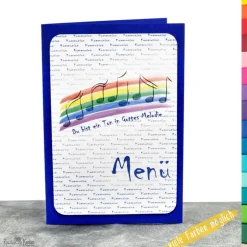 Clearance Menükarte Kommunion – Du bist ein Ton in Gottes Melodie (2) Menükarten