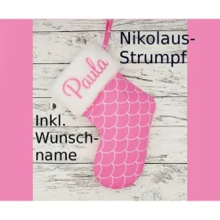 Discount Mermaid Nikolausstiefel personalisiert - Meerjungfrau Nikolausstiefel