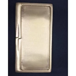 New Messingplatte eckig vernickelt matt-gold gebürstet 17x9 cm Hochzeitskerzen